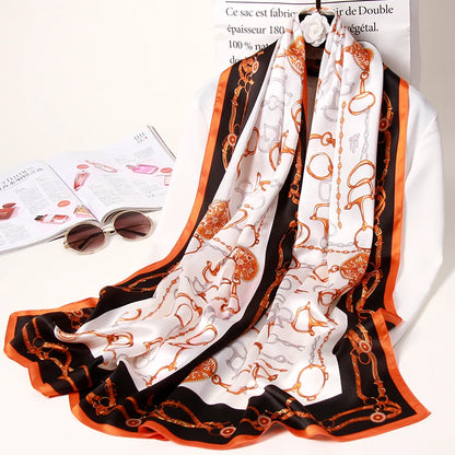 Luxury Pure Silk Luxury Scarf Foulard Large