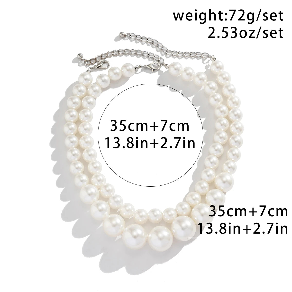 Elegant Pearl Choker Neckless Set