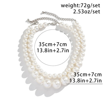 Elegant Pearl Choker Neckless Set