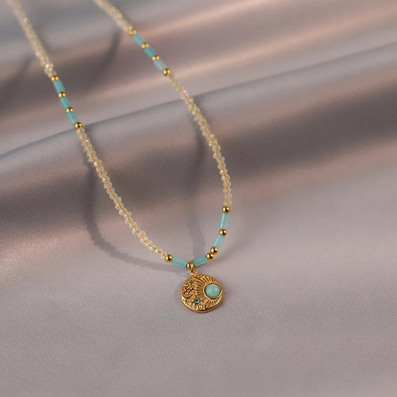 Elegance Turquoise Pendant Necklace