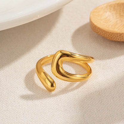 Adjustable Opening Irregular Ring in Gold