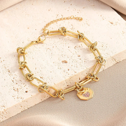 Heart Crown Curve Heptagon Bracelet