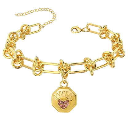 Heart Crown Curve Heptagon Bracelet