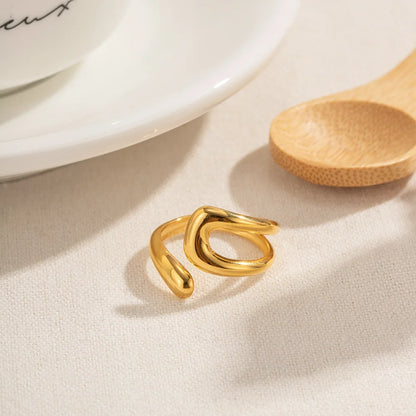 Adjustable Opening Irregular Ring in Gold