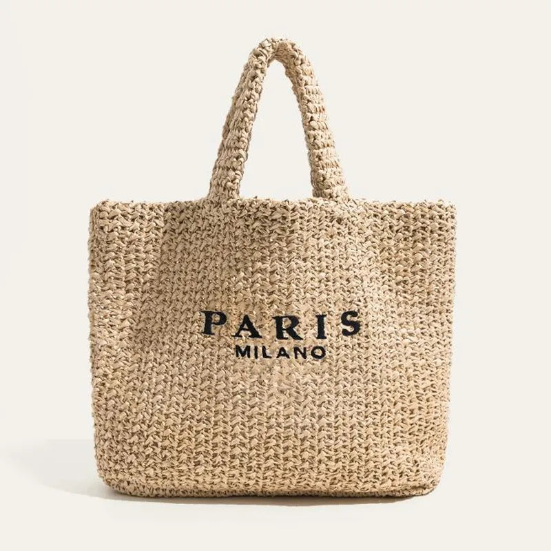 Paris Milano Luxe Straw Tote