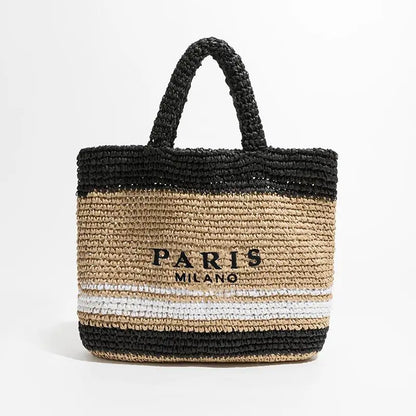 Paris Milano Luxe Straw Tote