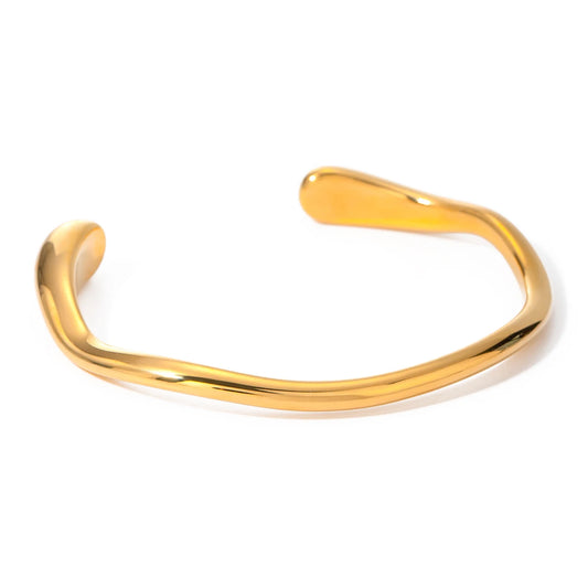 Irregular Gold Minimalist Bangle