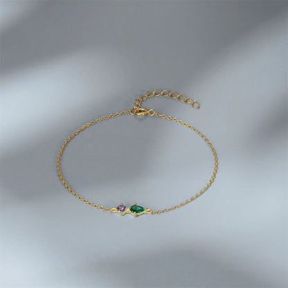 Aqua Single Pearl Bracelet In Gold