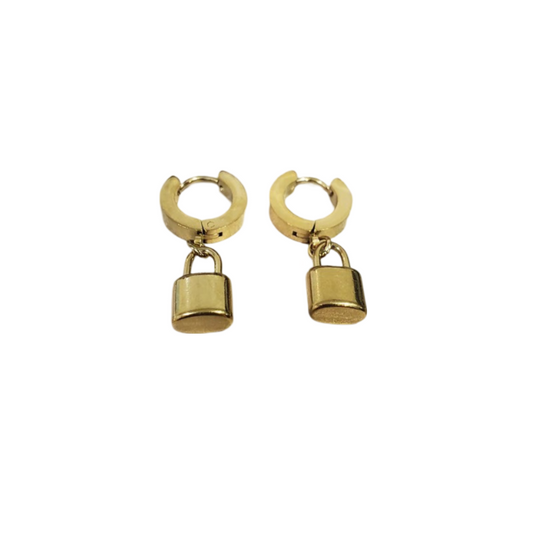 Elegant Steel Fusion U-Lock Earrings